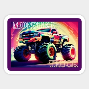 Rainbow monster truck Sticker